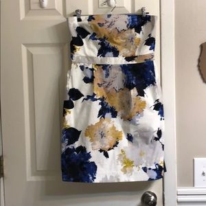 J Crew Floral Strapless Dress